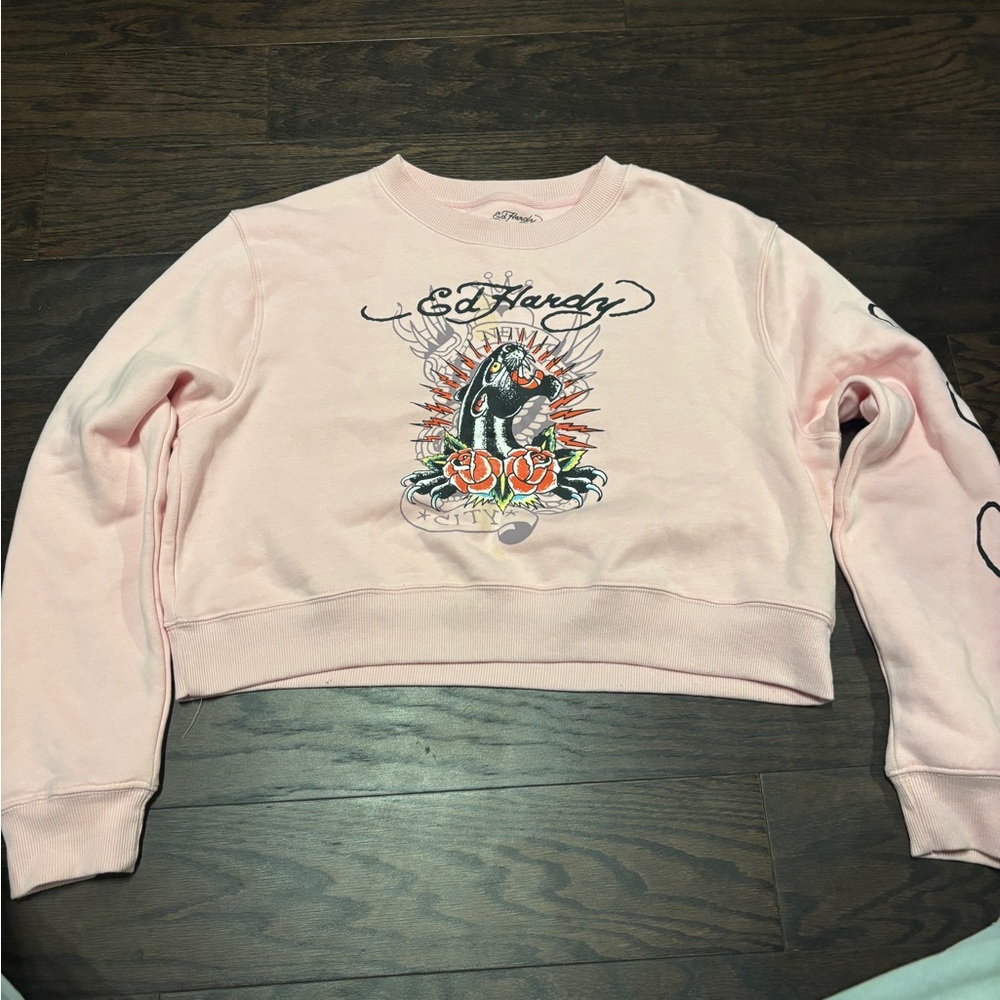 Ed Hardy Light Pink Crewneck